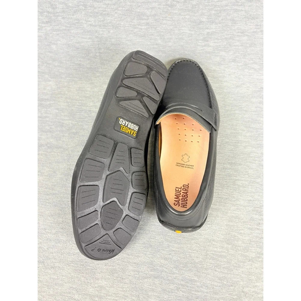 Samuel Hubbard Free Spirit for Him Loafers Mens 11.5Black Leather Penny Drivers
